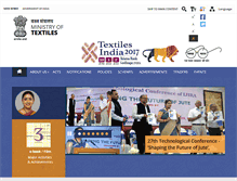 Tablet Screenshot of ministryoftextiles.gov.in